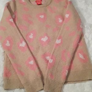Kid girl sweater Joe Fresh nude with design pink
